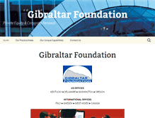 Tablet Screenshot of gibraltarfoundation.com